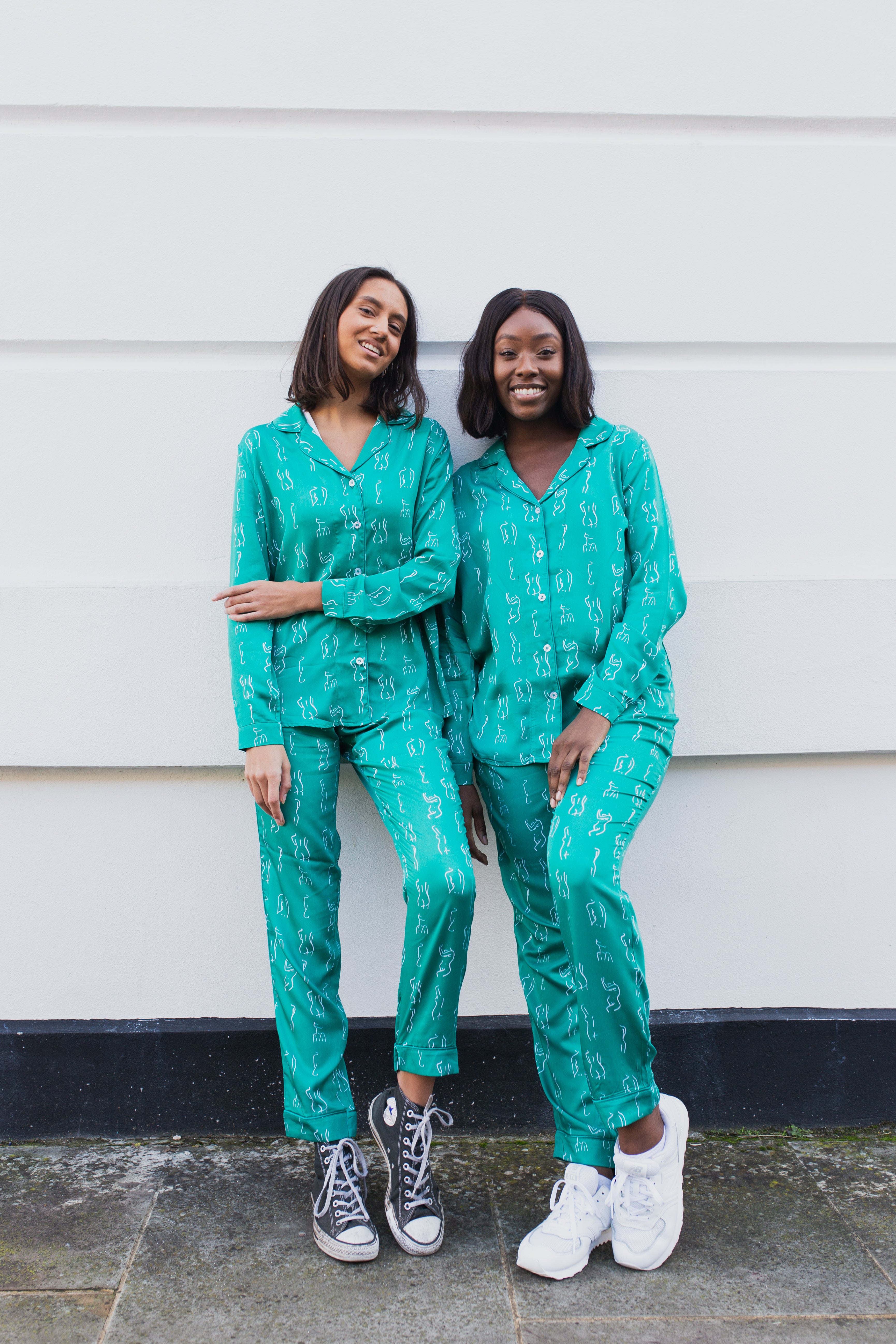 hand painted designs sleepwear female body form