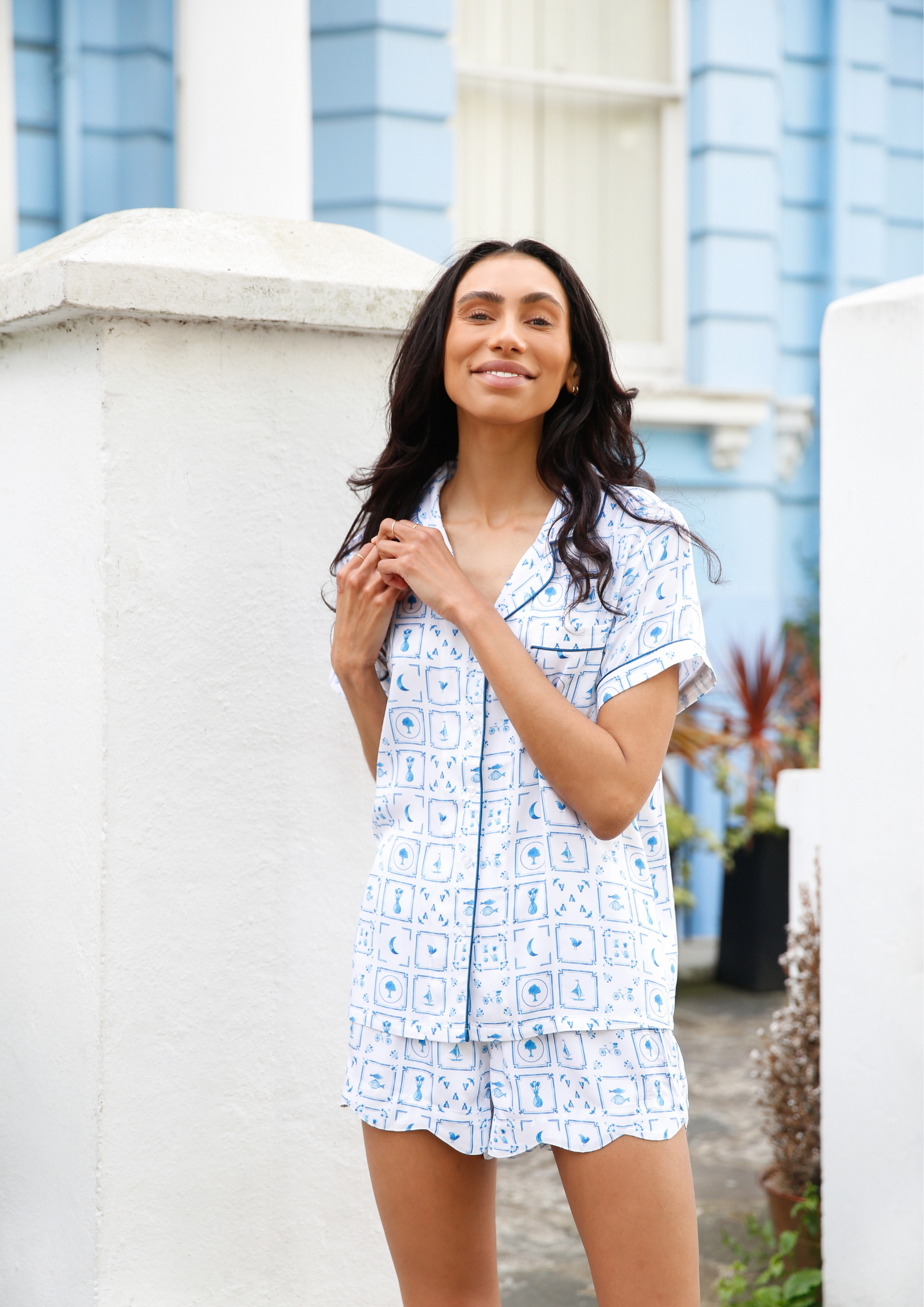 Portugal pattern pajamas for European holidays or just staying indoors this summer