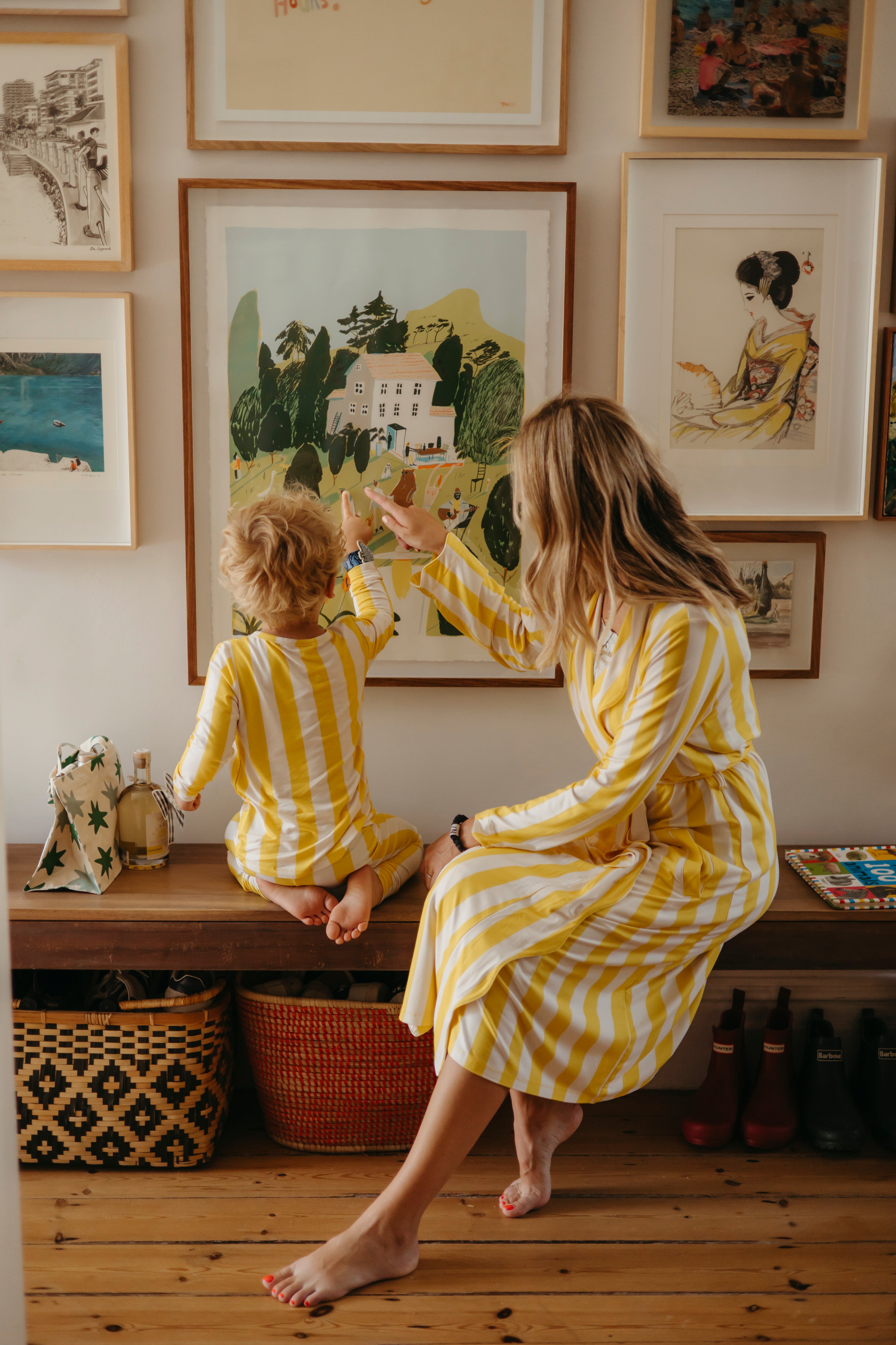 Toddler and mama twinning sleepwear sets and robes for all seasons