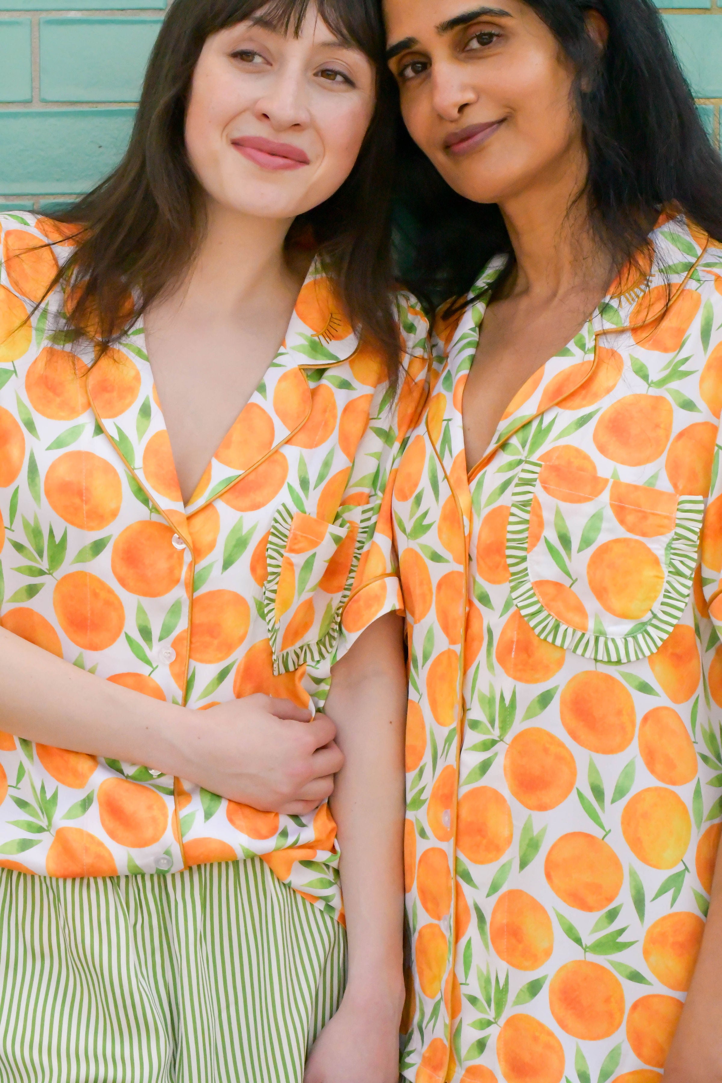 Colourful bold patterned women's pyjama sets UK and US