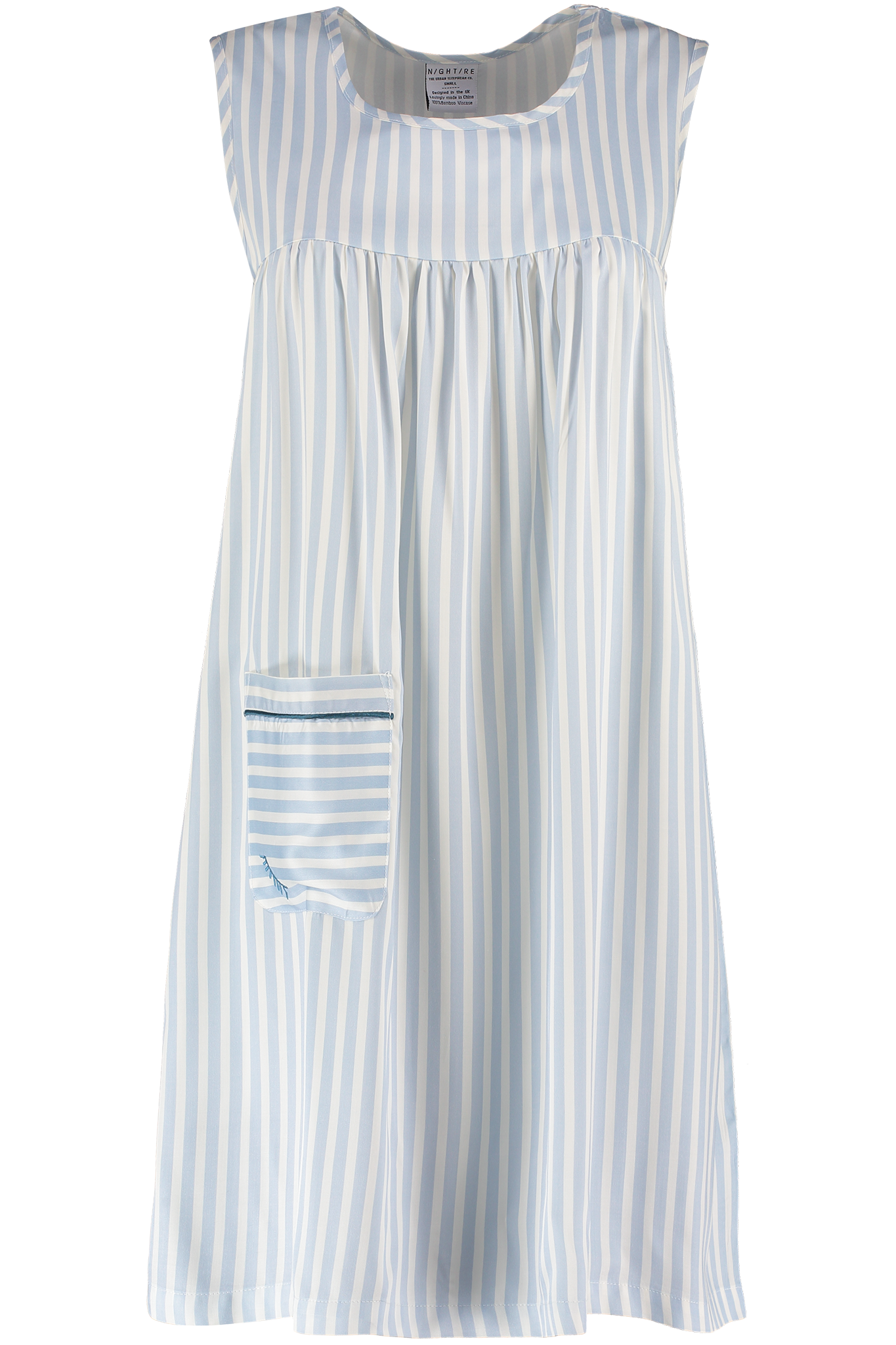 Light blue nightdress in organic bamboo fabric