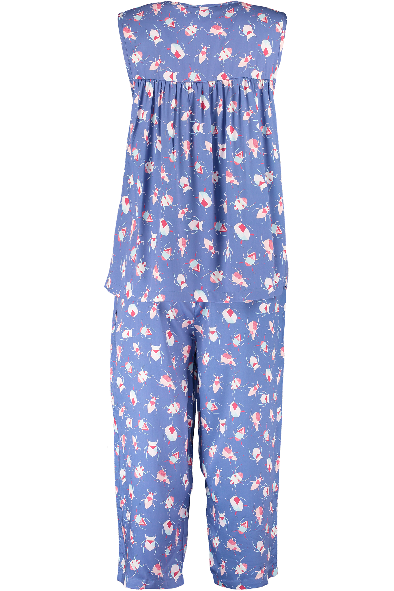 Colourful midi sleepwear set printed bamboo pyjamas 