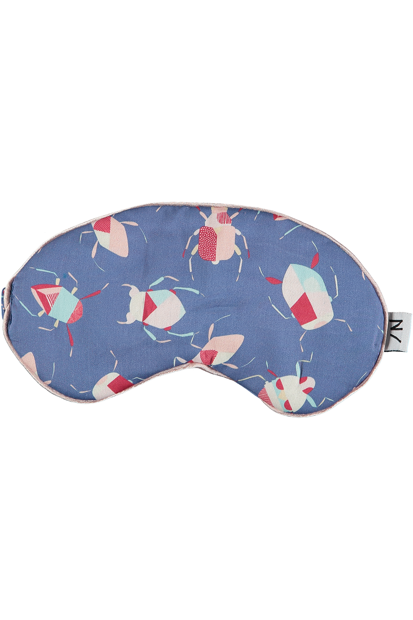 Blue Bugs print eye mask organic bamboo 