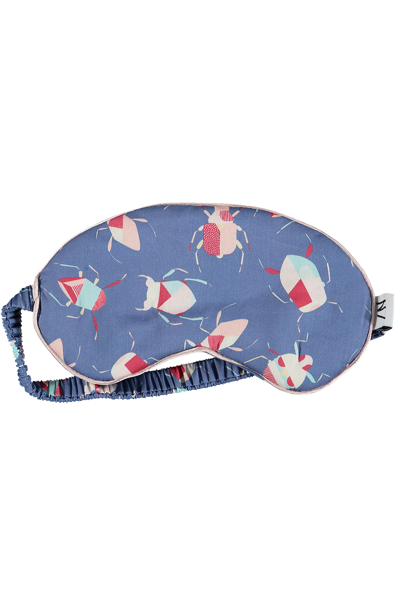 Blue Bugs print eye mask organic bamboo 