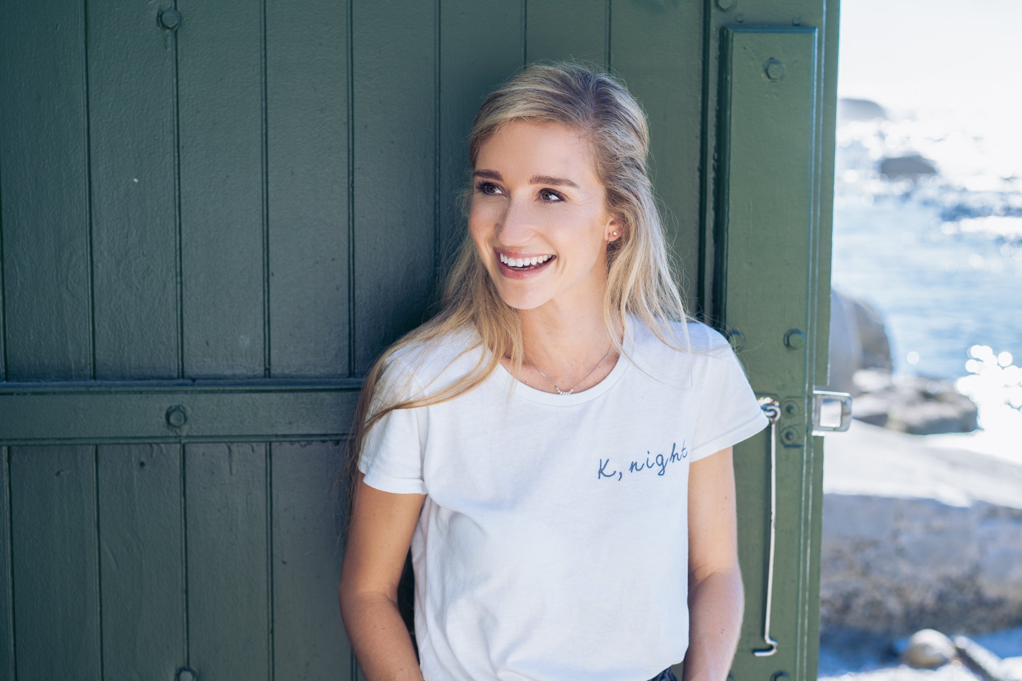 White cotton t-shirt embroidered and made in UK